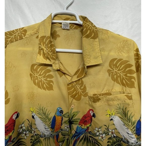 Rima Parrott Floral Hawaiian/Aloha Button Up‎ Shirt Sz XXL